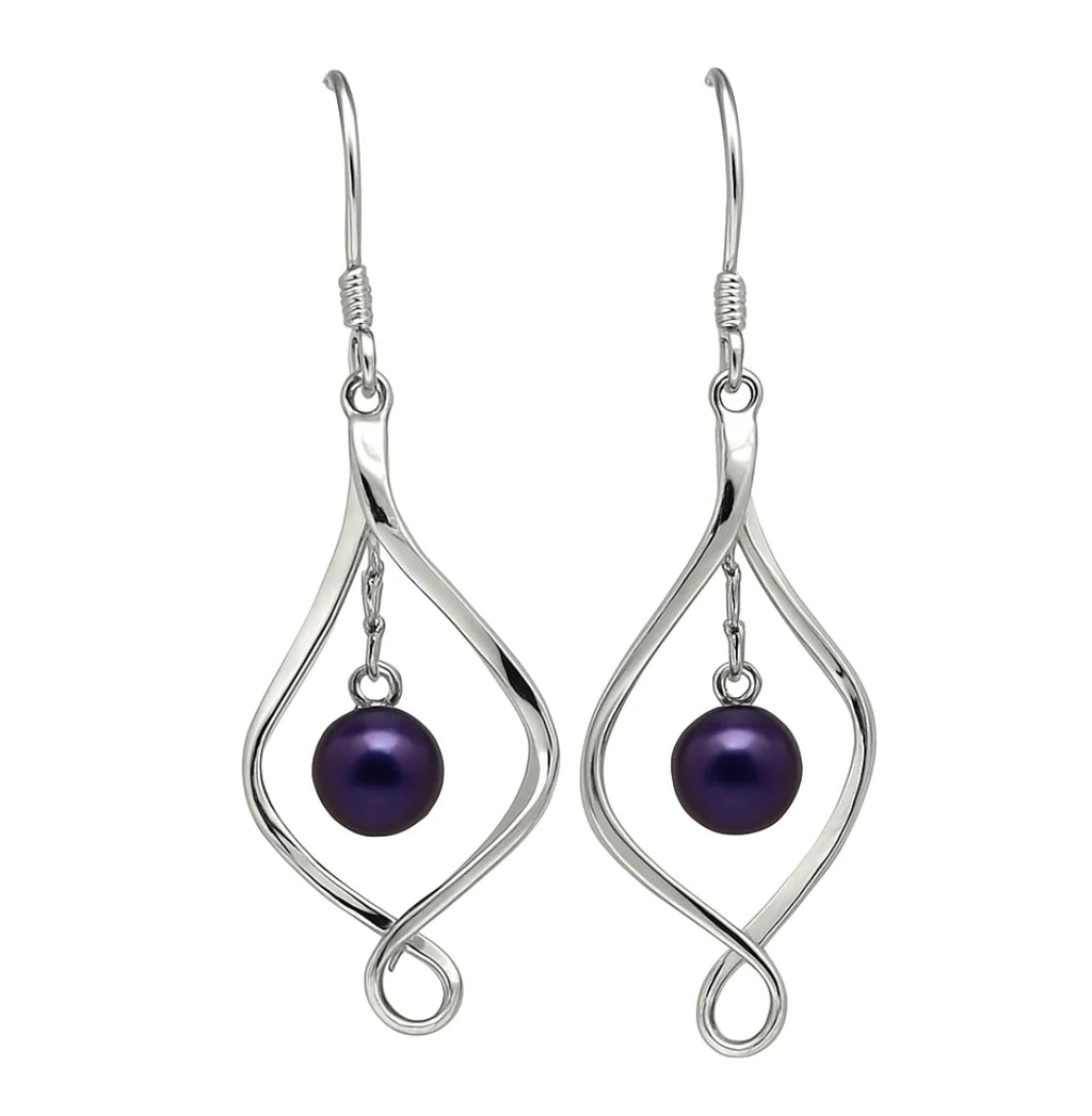 Drop Twist Sterling Earring
