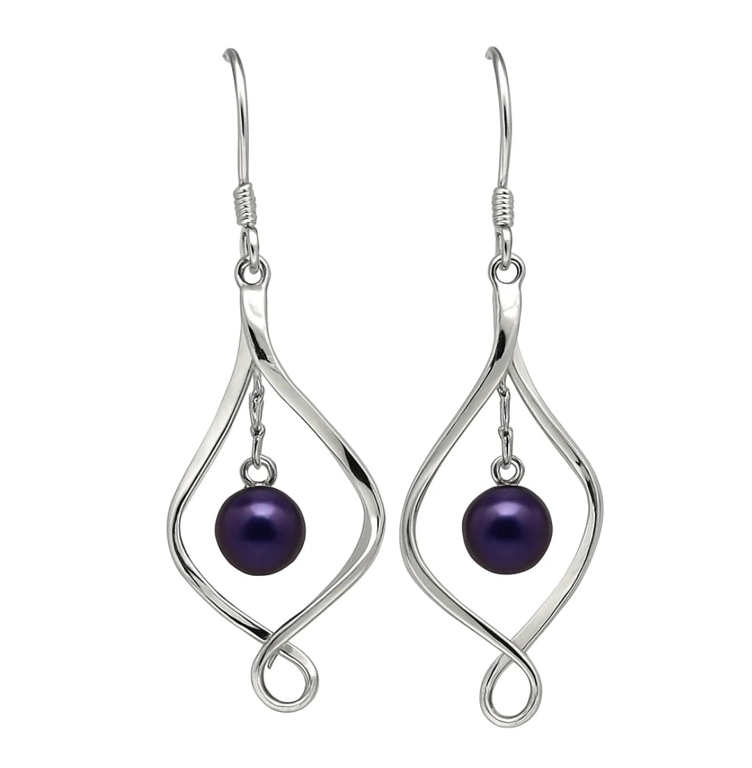 Drop Twist Sterling Earring