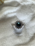 Crystal Round Sterling Ring