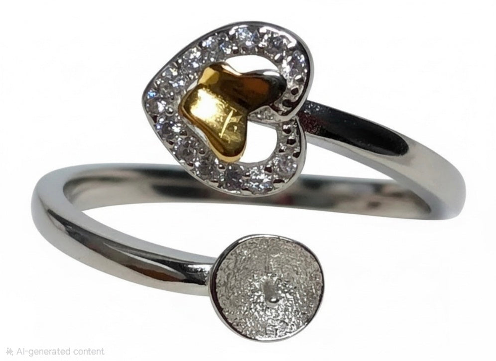 Hearts & Butterfly Sterling Ring