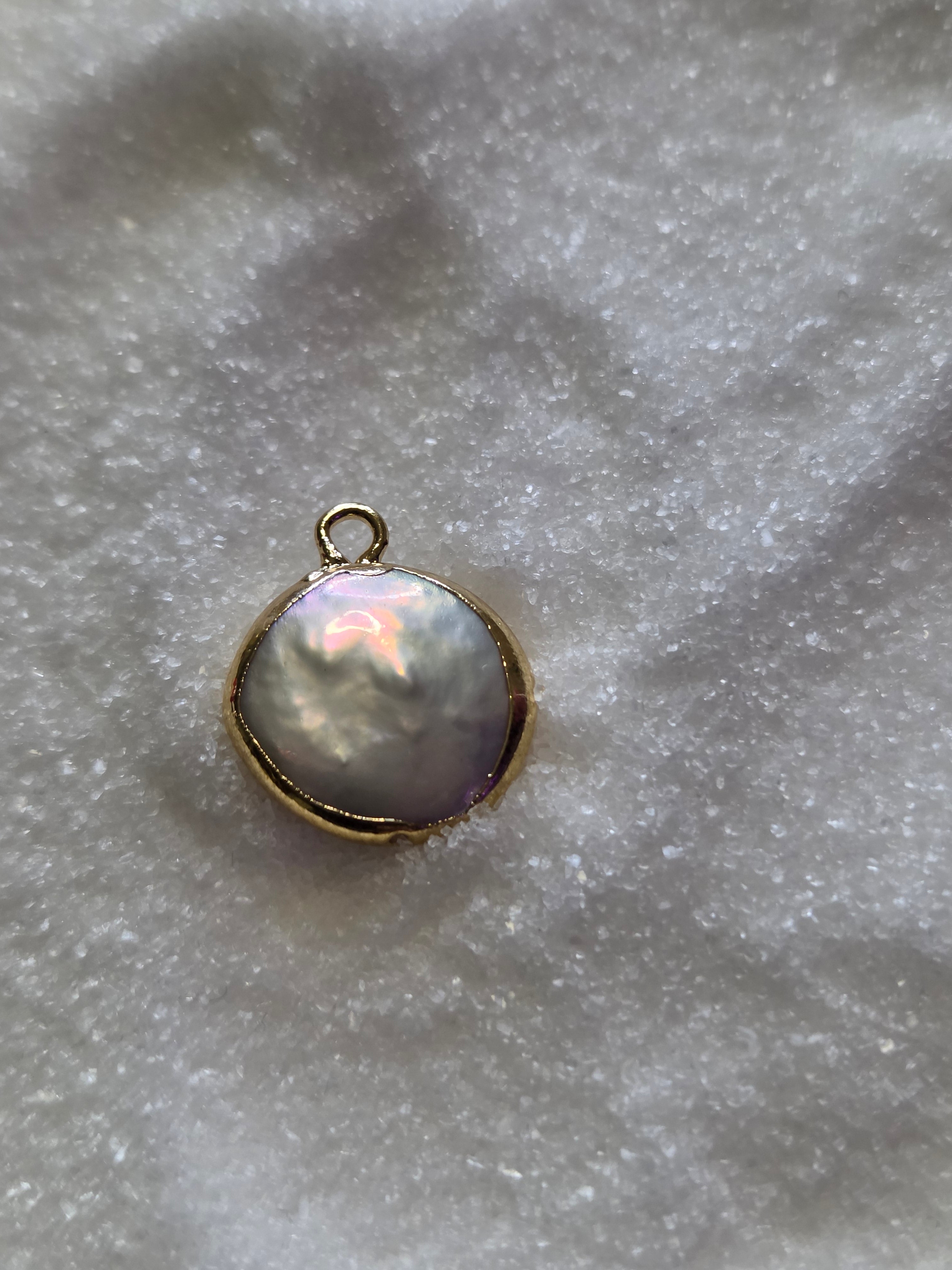 Coin Drop Necklace W/ Gold