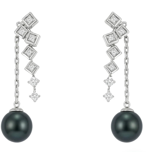 Cascading Pearl Sterling Earring