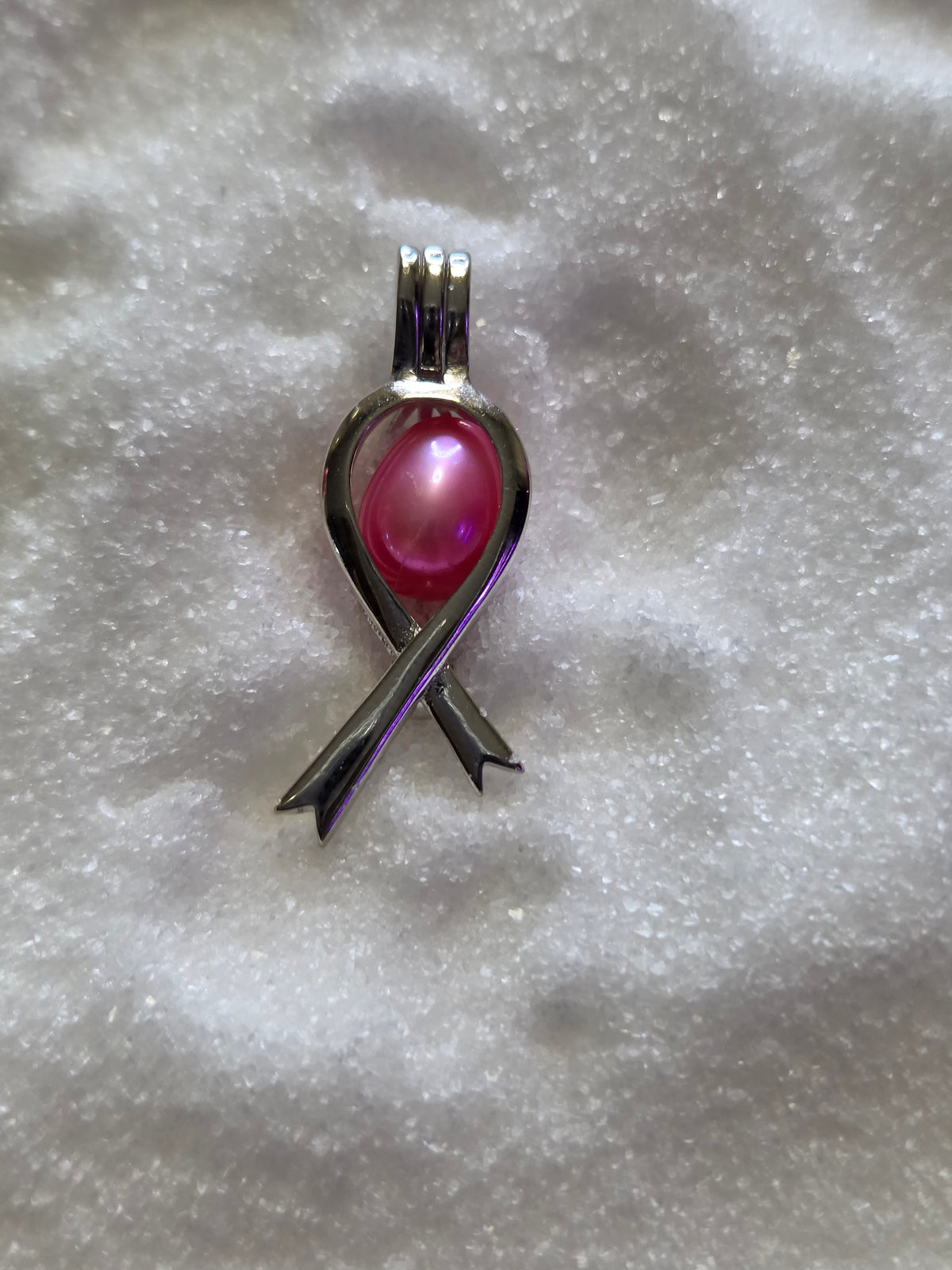 Hope Ribbon Pearl Cage