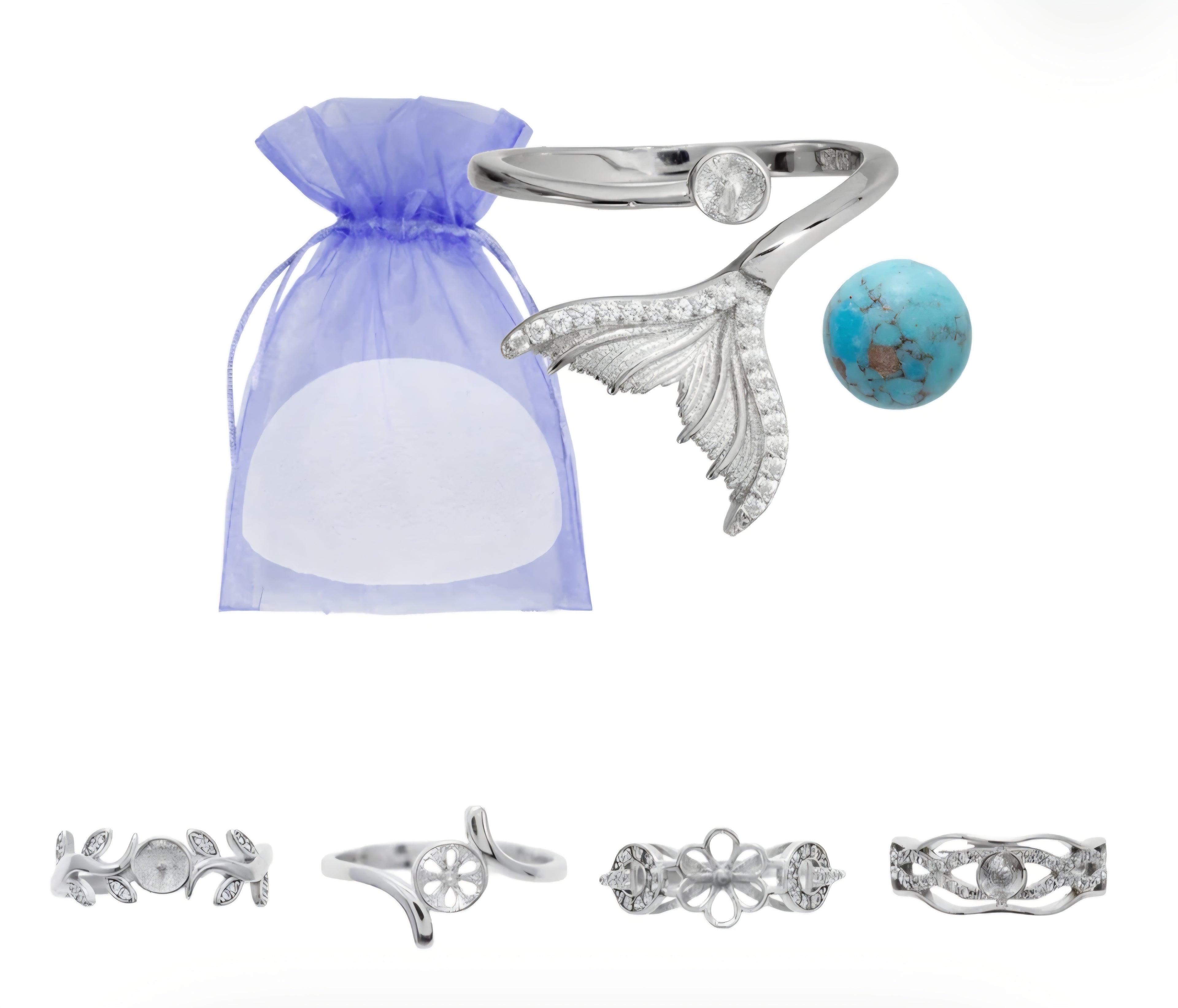 Sterling Pearl/Gemball Ring Bomb
