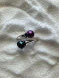 Double Pearl Sterling Ring