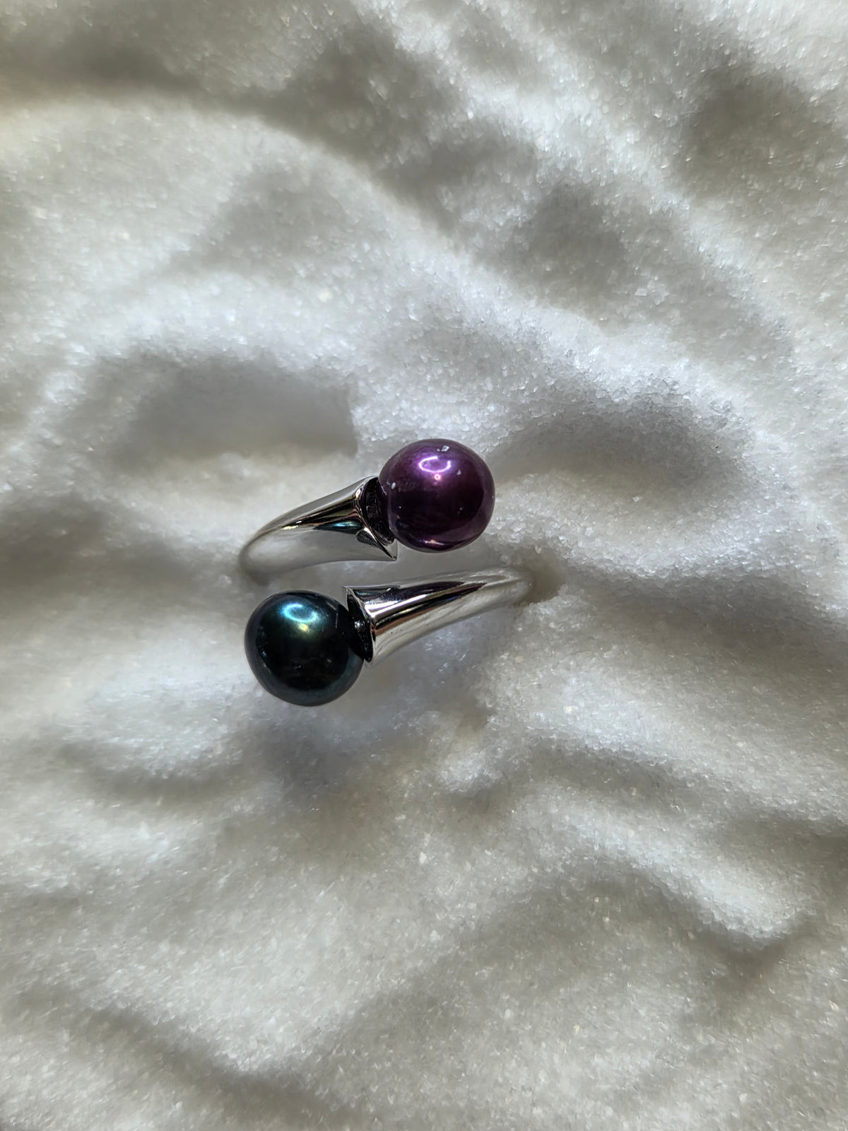 Double Pearl Sterling Ring