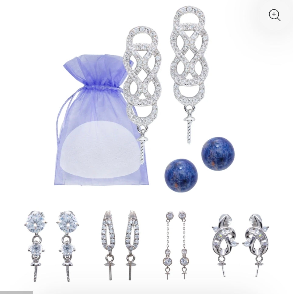 Sterling Pearl/Gemball Earring Bomb