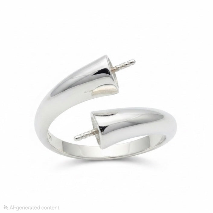 Double Pearl Sterling Ring