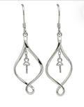 Drop Twist Sterling Earring