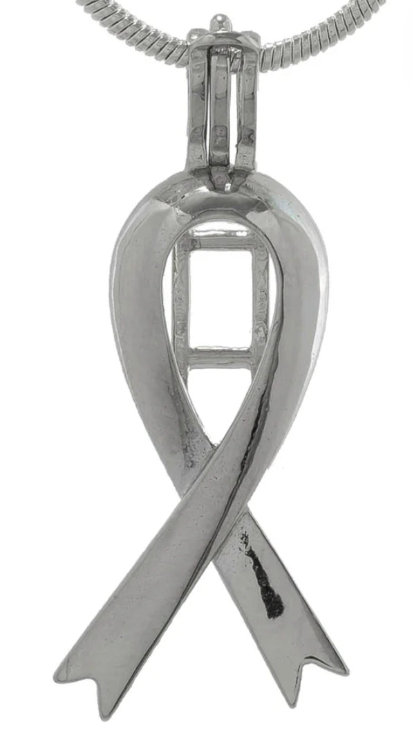 Hope Ribbon Pearl Cage